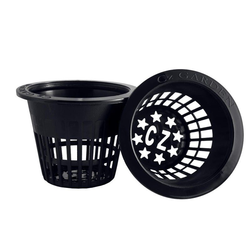 Cz Garden Supply 3 inch Net Cups Heavy Duty Pots Wide Rim Design - Orchids â€¢ Aquaponics â€¢ Aquaculture â€¢ Hydroponics Slotted Mesh for Kratky Wide Mouth Mason Jars - Image 1